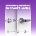 Purchase Helett HT210 Digital Door Lock with 50 Fingerprint Guide Key with Mortise Assist USB Emergency Unlock|Appropriate for 30mm-55mm Aluminium and Picket Door match with Proper and Left Door Deal with(Black) - Finest Value India | AskMeFlash - Image 8