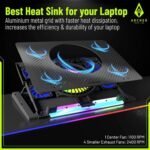 Purchase Archer Tech Lab Cooling Pad Stand for Gaming Laptop computer with RGB Lighting, 5 Turbo Cooler Followers, 5 Adjustable Angles, Aluminum Steel Grid, Cellphone Holder, Helps upto 17" Laptop computer for Gaming Work(Squall 200) - Finest Value India | AskMeFlash - Image 5