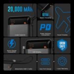 Purchase URBN 20000 mAh 65W Extremely Volt Energy Financial institution | Twin Output | PD + QC Suitable | LED Show | Two-Approach Quick Cost | Go-By means of Charging | for MacBook Air, iPhone, Samsung, Android & Extra (Gray) - Greatest Value India | AskMeFlash - Image 3