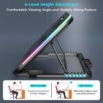 Purchase Sounce Snowstorm Professional Laptop computer Cooling Pad | 6 Excessive-Pace Followers | 7 RGB Modes | Adjustable Peak | Quiet 1800-2400 RPM Operation | Twin USB Ports | Suits Laptops as much as 17.3 Inches - Greatest Value India | AskMeFlash - Image 3