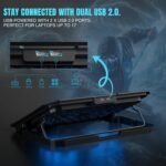 Purchase CLAW Air Professional C39 Laptop computer Cooling Pad with Twin 125mm Followers (1000 RPM), Cellular Stand, Anti-Slip Baffle, 5 Peak Ranges, 2 USB 2.0 Ports, Helps As much as 17-Inch Laptops – Black - Greatest Value India | AskMeFlash - Image 6