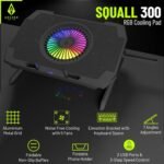 Purchase Archer Tech Lab RGB Gaming Laptop computer Cooling Pad Stand with Aluminum Metallic Grid, 5 Turbo Followers Twin USB Ports 7 Adjustable Angles Elevation Bracket & Cellphone Holder, Helps As much as 17" Laptop computer (Squall 300) - Greatest Worth India | AskMeFlash - Image 3