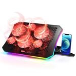 Purchase Laptop computer Cooling Pad, KeiBn RGB Lights Laptop computer Cooler 6 Followers for 15.6-17.3 Inch Laptops, 7 Peak Stands, 10 Modes Mild, 2 USB Ports, Desk or Lap Use (A8,Crimson) – Greatest Value India | AskMeFlash