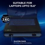 Purchase EvoFox Frost Laptop computer Cooling Pad with Telephone Stand, 1000 RPM 2X Silent Followers, 5 Adjustable Angles, LED Lights, Sturdy Metallic Mesh Floor, Ergonomic Stand for Laptops as much as 15.6 inches (Blue) - Finest Value India | AskMeFlash - Image 5