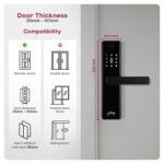 Purchase Godrej Sensible Lock | Catus Benefit | 4 in 1 Predominant Door Digital Lock | 4 Entry Modes | Fingerprint, RFID, PIN, Key |for Dwelling & Workplaces | Matte Black | 3Yrs Guarantee - Greatest Worth India | AskMeFlash - Image 6