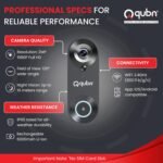 Purchase Quba QEYE Wi-fi Video Door Bell for Residence Most important Door-2MP FHD Digital camera with Night time Imaginative and prescient doorbell-120° Large Angle Movement Sensor-2-Approach Audio Communication-WiFi Smartphone Management-2 Yr Guarantee - Finest Value India | AskMeFlash - Image 3