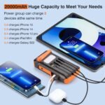 Purchase Photo voltaic Energy Financial institution 20000mAh In-built Hand Crank and 4 Cables,22.5W Quick Cost Energy Financial institution Photo voltaic Moveable Charger LEDs Flashlight,Quick Charging Battery Pack for Outside Tenting Survival Gear - Greatest Worth India | AskMeFlash - Image 3