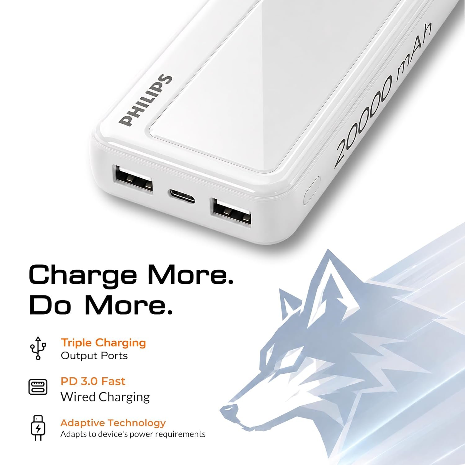 Purchase Philips 20000mAh 22.5W Quick Charging Energy Financial institution (Alba White) with Digital LED Show | Sort-C & USB-A Enter/Output | 3 Output Ports | Lithium Polymer | Moveable for Cellular, Pill & Earbuds - Finest Value India | AskMeFlash - Image 7