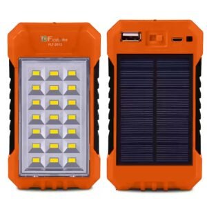 Purchase Photo voltaic LED Gentle with Energy Financial institution, 21 LED, 2500mAh Battery, 6V Photo voltaic Panel, USB Charging Port (Orange) – Finest Value India | AskMeFlash