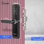 Purchase LAVNA Digital Good Door Lock | 6 Means Unlock | Fingerprint, Cell App, OTP, PIN, RFID Card and Guide Key Entry with 5 Bolts for Picket Doorways (LA8) (Bluetooth) - Finest Worth India | AskMeFlash - Image 4