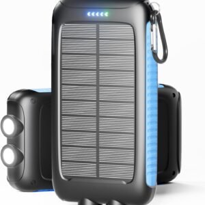 Purchase Nuynix Photo voltaic Charger, 20000mAh Moveable Photo voltaic Energy Financial institution – IPX5 Waterproof with Constructed-in Photo voltaic Panel and LED Flashlight, Photo voltaic Cellphone Charger – Greatest Value India | AskMeFlash