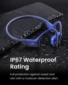 Purchase SHOKZ OpenRun Bone Conduction Sports activities Headphones, Bluetooth Wi-fi Earphones with Mic, 8H Playtime, Open-Ear Waterproof Headset for Working, Exercise, Driving Normal Measurement (Blue Eclipse) - Greatest Value India | AskMeFlash - Image 4