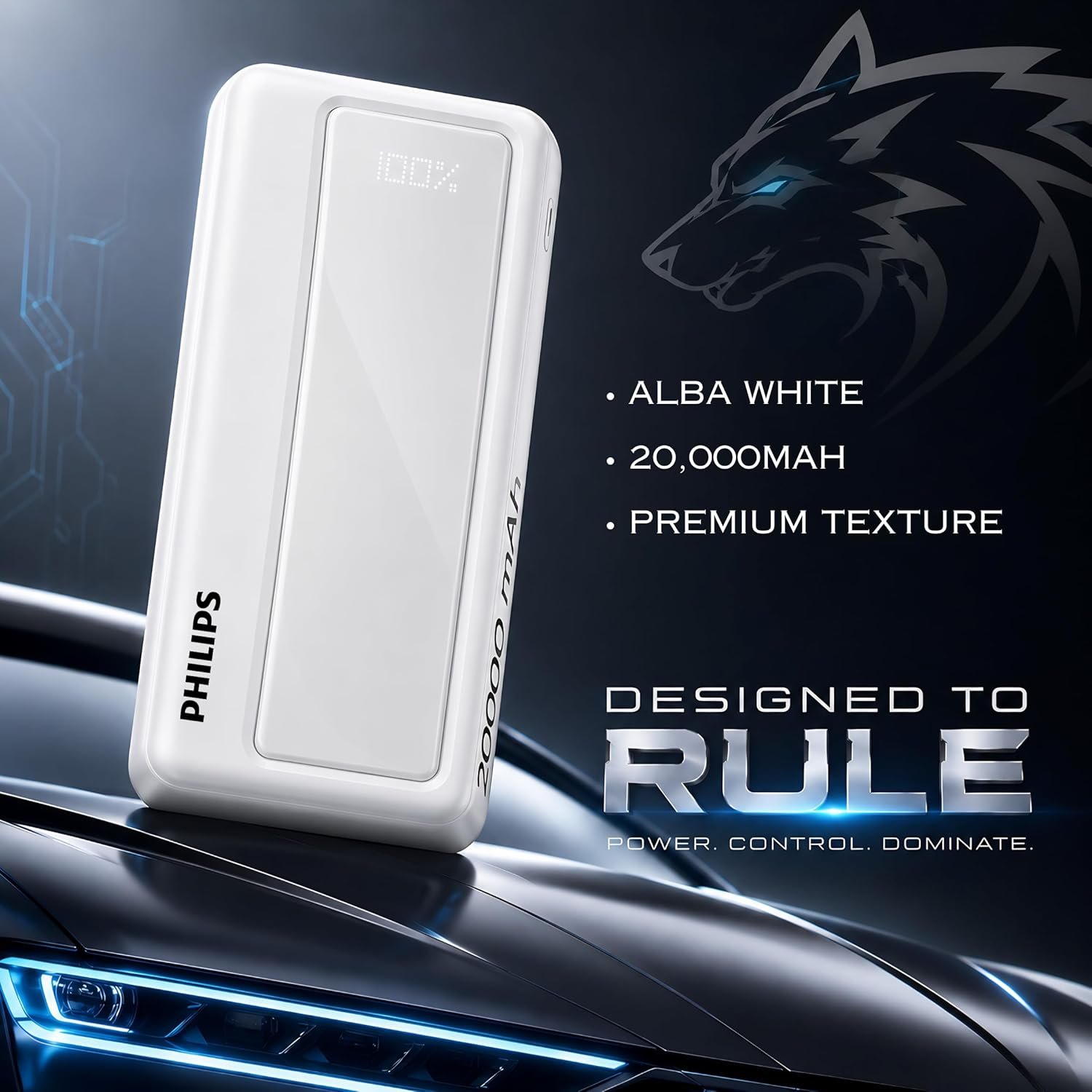 Purchase Philips 20000mAh 22.5W Quick Charging Energy Financial institution (Alba White) with Digital LED Show | Sort-C & USB-A Enter/Output | 3 Output Ports | Lithium Polymer | Moveable for Cellular, Pill & Earbuds - Finest Value India | AskMeFlash - Image 4