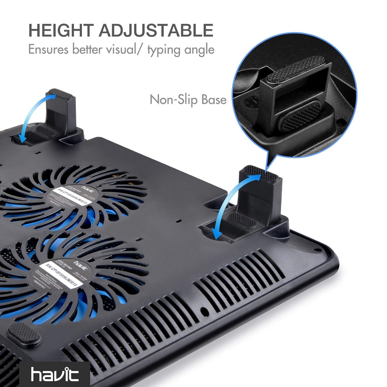 Purchase HAVIT Cooling Pad Pc Laptop computer Cooler with 3 Quiet Followers and a pair of USB Ports, Moveable Cooling Stand with LED Gentle for 15.6-17 Inch Laptop computer(Blue) - Greatest Value India | AskMeFlash - Image 7