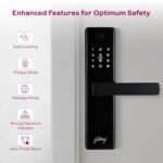 Purchase Godrej Sensible Lock | Catus Benefit | 4 in 1 Predominant Door Digital Lock | 4 Entry Modes | Fingerprint, RFID, PIN, Key |for Dwelling & Workplaces | Matte Black | 3Yrs Guarantee - Greatest Worth India | AskMeFlash - Image 4