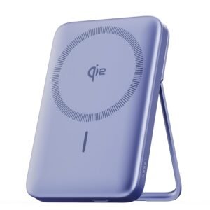 Purchase Ambrane Qi2 Magsafe Wi-fi 10000mAh Powerbank, Quicker 15W Wi-fi Charging, Higher Magnetic Power, Low Warmth with Qi2 Licensed Expertise, Metallic Stand, for iPhone 12 or Later (MagSurge, Purple) – Finest Value India | AskMeFlash