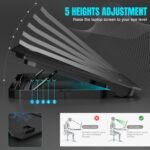 Purchase CLAW Air Professional C39 Laptop computer Cooling Pad with Twin 125mm Followers (1000 RPM), Cellular Stand, Anti-Slip Baffle, 5 Peak Ranges, 2 USB 2.0 Ports, Helps As much as 17-Inch Laptops – Black - Greatest Value India | AskMeFlash - Image 4