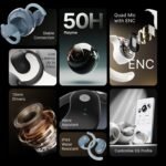 Purchase Fireplace-Boltt Newly Launched Aero Glide Open Ear Wi-fi TWS Earbuds, Customized EQ, Bluetooth 5.4 Earphones, 50H Playtime, Quick Charging Case, 50ms Low-Latency Gaming & Contact Controls Midnight Black - Finest Value India | AskMeFlash - Image 3