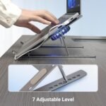 Purchase ZEBRONICS Laptop computer Stand with Followers, As much as 17 inch Laptop computer, 2X RGB Followers + Pace Controller, 58CFM Airflow, 7 Degree Adjustable, Foldable, Kind-C Port, Anti-Slip Silicone Pad, Anti-Rust (NS6000) - Greatest Value India | AskMeFlash - Image 4