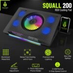 Purchase Archer Tech Lab Cooling Pad Stand for Gaming Laptop computer with RGB Lighting, 5 Turbo Cooler Followers, 5 Adjustable Angles, Aluminum Steel Grid, Cellphone Holder, Helps upto 17" Laptop computer for Gaming Work(Squall 200) - Finest Value India | AskMeFlash - Image 3