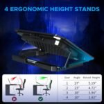 Purchase Ant Esports NC210 Gaming Laptop computer Cooler for 10–15.6 Inch Laptops | Laptop computer Cooling Pad RGB with 6 Followers | Adjustable Peak Stand | Twin USB Ports | Excessive Pace Silent Pocket book Cooling Pad - Finest Worth India | AskMeFlash - Image 5