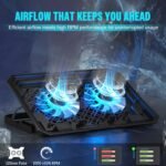 Purchase CLAW Air Professional C39 Laptop computer Cooling Pad with Twin 125mm Followers (1000 RPM), Cellular Stand, Anti-Slip Baffle, 5 Peak Ranges, 2 USB 2.0 Ports, Helps As much as 17-Inch Laptops – Black - Greatest Value India | AskMeFlash - Image 2
