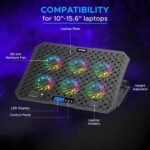 Purchase Ant Esports NC210 Gaming Laptop computer Cooler for 10–15.6 Inch Laptops | Laptop computer Cooling Pad RGB with 6 Followers | Adjustable Peak Stand | Twin USB Ports | Excessive Pace Silent Pocket book Cooling Pad - Finest Worth India | AskMeFlash - Image 9