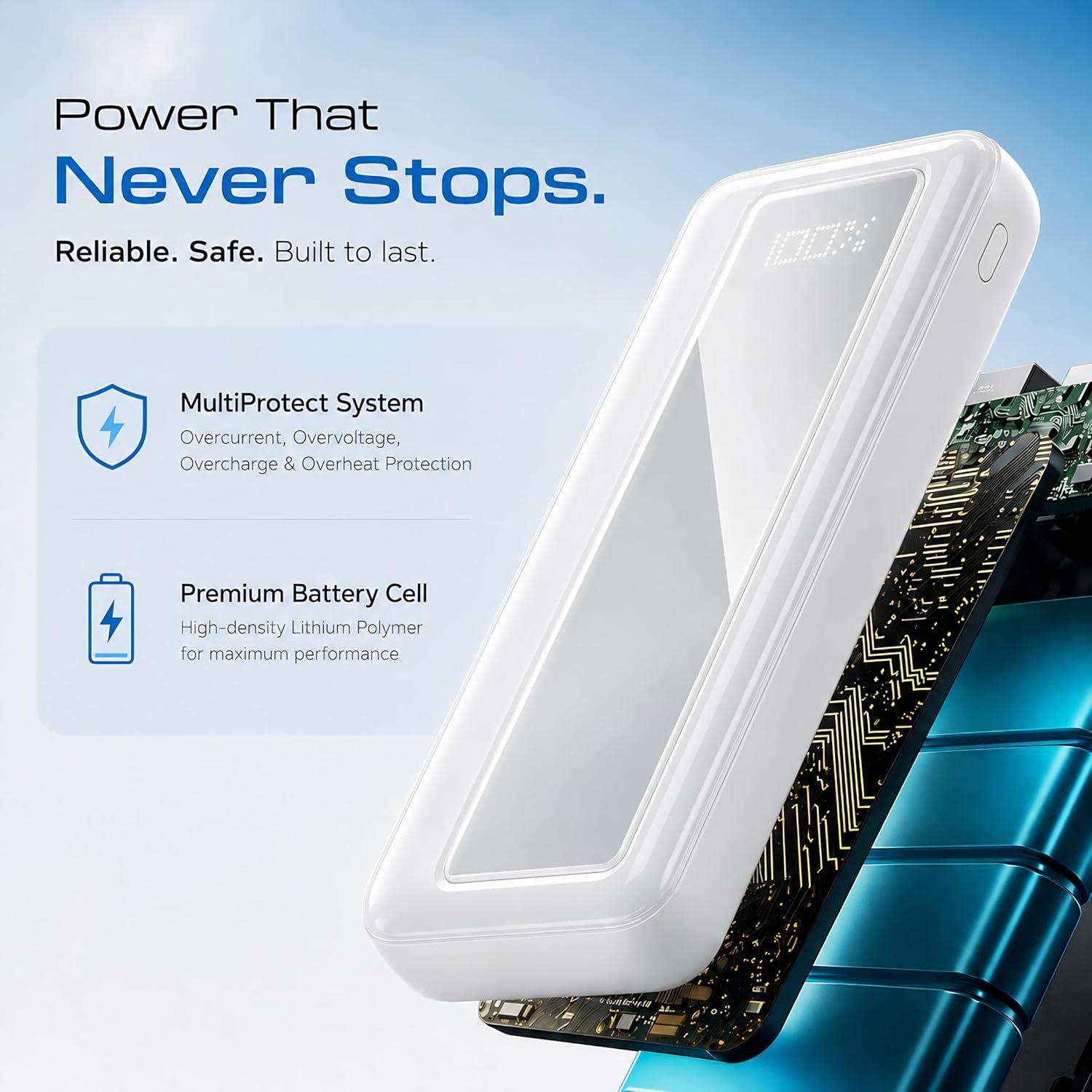 Purchase Philips 20000mAh 22.5W Quick Charging Energy Financial institution (Alba White) with Digital LED Show | Sort-C & USB-A Enter/Output | 3 Output Ports | Lithium Polymer | Moveable for Cellular, Pill & Earbuds - Finest Value India | AskMeFlash - Image 6