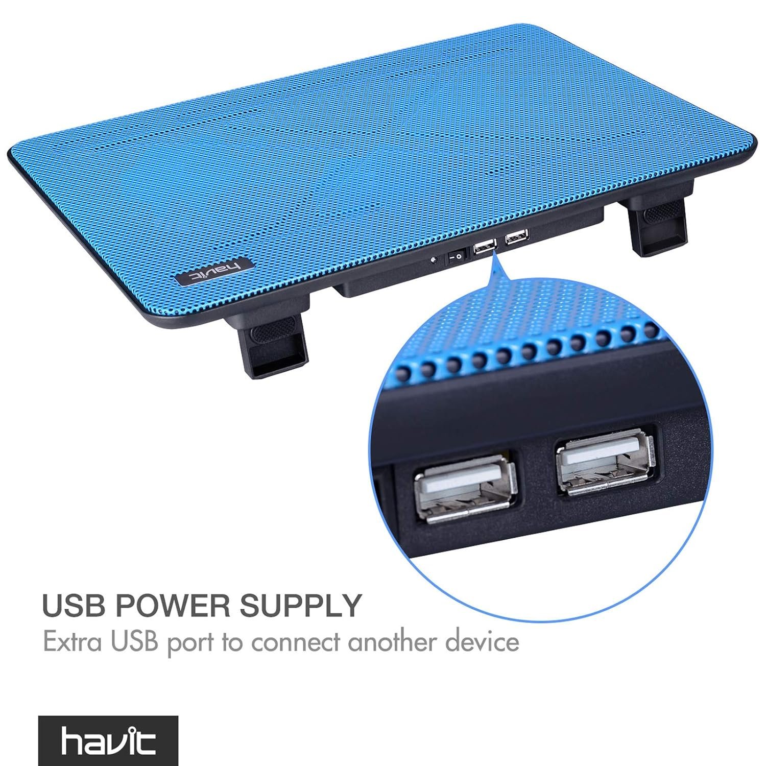 Purchase HAVIT Cooling Pad Pc Laptop computer Cooler with 3 Quiet Followers and a pair of USB Ports, Moveable Cooling Stand with LED Gentle for 15.6-17 Inch Laptop computer(Blue) - Greatest Value India | AskMeFlash - Image 6