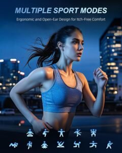 Purchase Bone Conduction Headphones, IPX8 Waterproof Swimming Headphones for Swimmer, Runners, Exerciser, Cyclists, Light-weight Open Ear Headphones, Wi-fi Bluetooth 5.3 with Constructed-in 32GB MP3 Participant - Finest Value India | AskMeFlash - Image 6