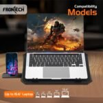 Purchase Frontech Laptop computer Cooling Pad | 2x125mm LED Followers | 5-Stage Adjustable Top | Constructed-in Cell Stand | for Laptops as much as 15.6" (CP-0016) - Finest Worth India | AskMeFlash - Image 4