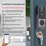 Purchase LAVNA LE50 Digital Door Lock | 6 Manner Unlock | Fingerprint, Cell App, OTP, PIN, RFID Card and Handbook Key Entry for Wood/Steel Doorways - Greatest Worth India | AskMeFlash - Image 3