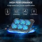Purchase Dracula 60 Laptop computer Cooling Pad, Gaming Laptop computer Cooler with 6 * 1 Fairly Followers, Fan Velocity Controller 5 Top Adjustable Angle 2 USB Ports Suitable for Laptop computer, Pocket book as much as 17” - Greatest Worth India | AskMeFlash - Image 6