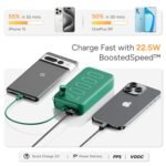 Purchase Ambrane 20000mAh Powerbank with in-Construct Sort C Cable, 22.5W Quick Charging, USB & Sort C Output, Energy Supply, Fast Cost for iPhone, Android Cellular & Tablets, Earbuds, (Stylo N20, Black) - Finest Value India | AskMeFlash - Image 3