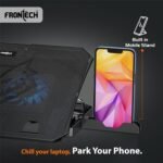 Purchase Frontech Laptop computer Cooling Pad | 2x125mm LED Followers | 5-Stage Adjustable Top | Constructed-in Cell Stand | for Laptops as much as 15.6" (CP-0016) - Finest Worth India | AskMeFlash - Image 5