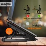 Purchase Frontech Laptop computer Cooling Pad | 2x125mm LED Followers | 5-Stage Adjustable Top | Constructed-in Cell Stand | for Laptops as much as 15.6" (CP-0016) - Finest Worth India | AskMeFlash - Image 3