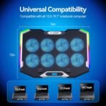 Purchase ICE COOREL Gaming Laptop computer Cooling Pad with 8 Cooling Followers, Laptop computer Fan Cooler Pad for 15-17.3 Inch, Pocket book Cooler Stand with 6 Top Adjustable, RGB Cooling Pad with Two USB Port + Telephone Stand - Finest Value India | AskMeFlash - Image 7