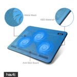 Purchase HAVIT Cooling Pad Pc Laptop computer Cooler with 3 Quiet Followers and a pair of USB Ports, Moveable Cooling Stand with LED Gentle for 15.6-17 Inch Laptop computer(Blue) - Greatest Value India | AskMeFlash - Image 5