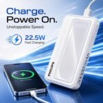 Purchase Philips 20000mAh 22.5W Quick Charging Energy Financial institution (Alba White) with Digital LED Show | Sort-C & USB-A Enter/Output | 3 Output Ports | Lithium Polymer | Moveable for Cellular, Pill & Earbuds - Finest Value India | AskMeFlash - Image 5