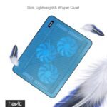 Purchase HAVIT Cooling Pad Pc Laptop computer Cooler with 3 Quiet Followers and a pair of USB Ports, Moveable Cooling Stand with LED Gentle for 15.6-17 Inch Laptop computer(Blue) - Greatest Value India | AskMeFlash - Image 4