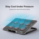 Purchase Geonix CoolZ 6 Fan Laptop computer Cooling Pad | Highly effective coooling | Common Help as much as 17-Inch|Helps as much as 5kg | 6 Adjustable Heights As much as 134mm| Cellular Telephone Stand (Black & Blue) - Greatest Value India | AskMeFlash - Image 6