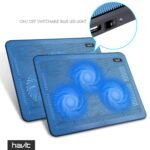 Purchase HAVIT Cooling Pad Pc Laptop computer Cooler with 3 Quiet Followers and a pair of USB Ports, Moveable Cooling Stand with LED Gentle for 15.6-17 Inch Laptop computer(Blue) - Greatest Value India | AskMeFlash - Image 3