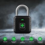 Purchase LAVNA Sensible Biometric Padlock with 2-Means Entry: Fingerprint, Cellular App, IP67 Waterproof for Doorways, Luggage, Suitcase, Storage, Cupboard, Warehouse & Shutter (Small), Black - Finest Worth India | AskMeFlash - Image 4
