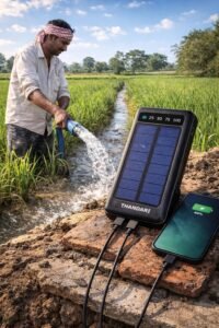 Purchase THANDAR 10000mAh Photo voltaic Energy Financial institution Quick Charging Waterproof Twin USB with LED Show, Outside Transportable Charger with Kind-C Cable - Finest Value India | AskMeFlash - Image 3
