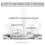Purchase SOUNDANCE Laptop computer Cooling Pad with Low-Noise Fan and three.0 USB Hubs, Ventilated Laptop computer Cooler Forestall Overheating, Ergonomic Laptop computer Stand Help As much as 17” Gaming Pocket book Laptop, Aluminum - Greatest Value India | AskMeFlash - Image 5
