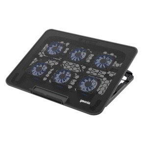 Purchase Geonix CoolZ 6 Fan Laptop computer Cooling Pad | Highly effective coooling | Common Help as much as 17-Inch|Helps as much as 5kg | 6 Adjustable Heights As much as 134mm| Cellular Telephone Stand (Black & Blue) – Greatest Value India | AskMeFlash