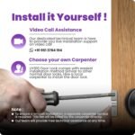 Purchase Helett HT210 Digital Door Lock with 50 Fingerprint Guide Key with Mortise Assist USB Emergency Unlock|Appropriate for 30mm-55mm Aluminium and Picket Door match with Proper and Left Door Deal with(Black) - Finest Value India | AskMeFlash - Image 7