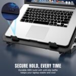 Purchase CLAW Air Professional C39 Laptop computer Cooling Pad with Twin 125mm Followers (1000 RPM), Cellular Stand, Anti-Slip Baffle, 5 Peak Ranges, 2 USB 2.0 Ports, Helps As much as 17-Inch Laptops – Black - Greatest Value India | AskMeFlash - Image 5