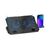 Purchase Frontech Laptop computer Cooling Pad | 2x125mm LED Followers | 5-Stage Adjustable Top | Constructed-in Cell Stand | for Laptops as much as 15.6″ (CP-0016) – Finest Worth India | AskMeFlash