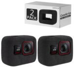 Geekria for Creators Windslayer Cowl Wind Muff Appropriate with Insta360 Ace Professional 2, Ace Professional, Ace Motion Digicam, Housing Body Case, Video Noise Discount Sponge Equipment (Black / 2 Pack) - Image 2